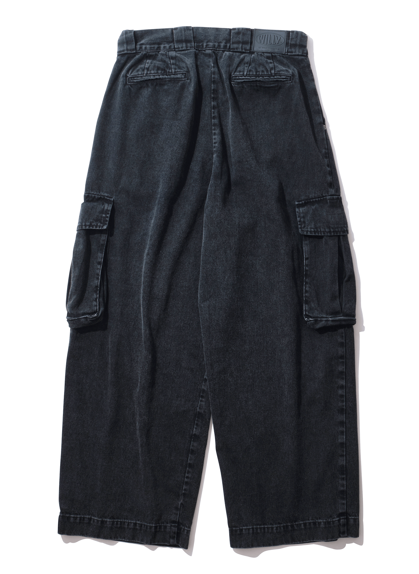 DENIM CARGO POCKET PANTS