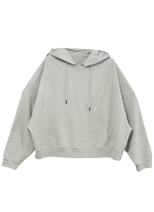 RIPPED NECK BOMBER HOODIE