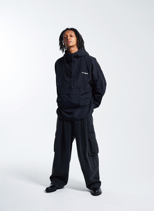 DENIM CARGO POCKET PANTS