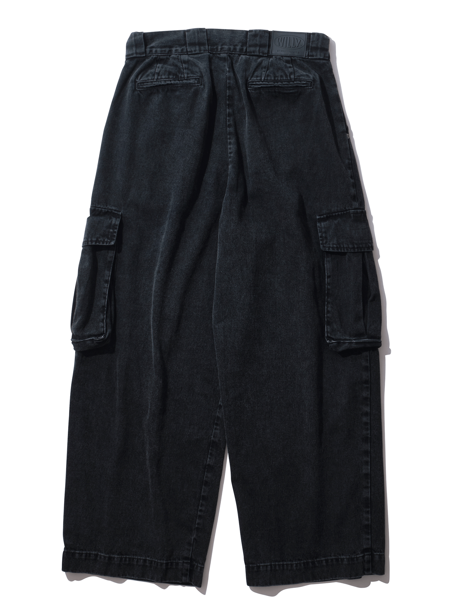 DENIM CARGO POCKET PANTS