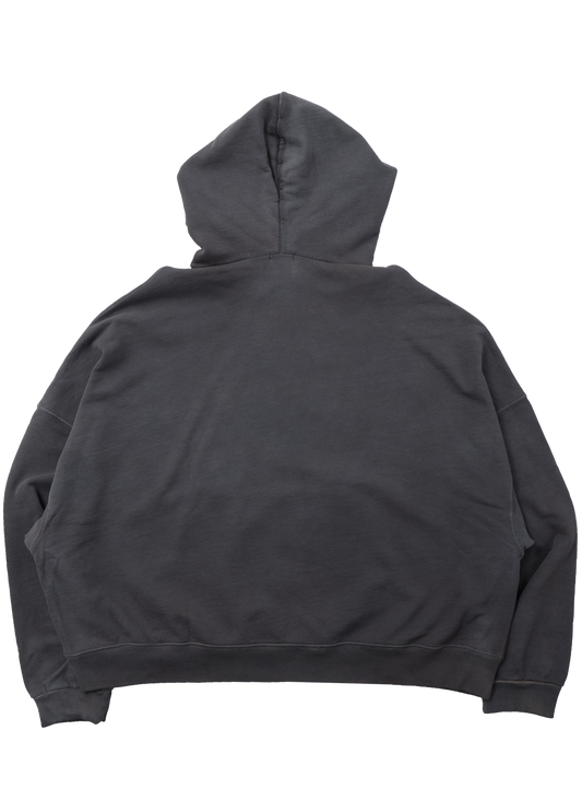 RIPPED NECK BOMBER HOODIE